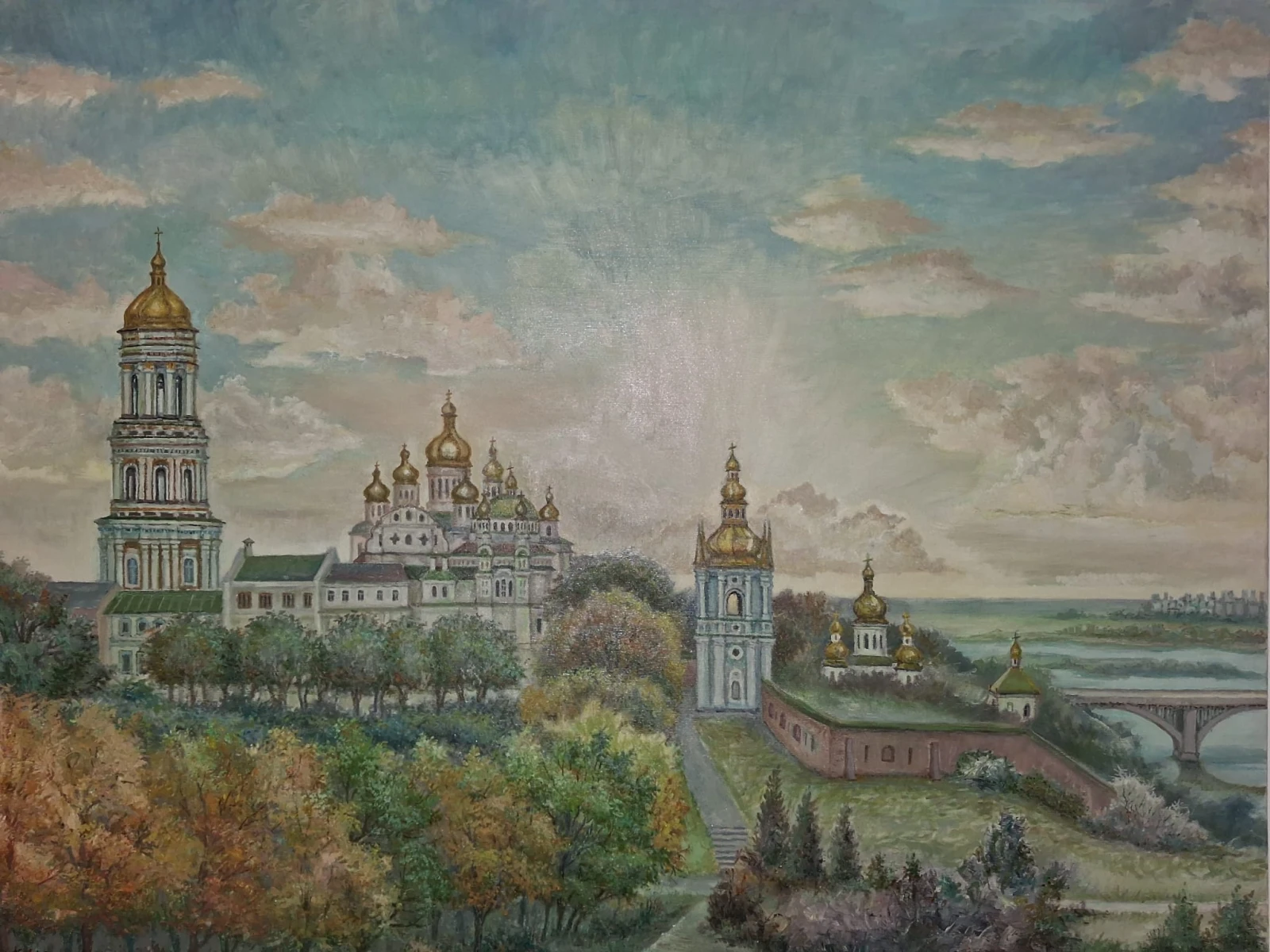 The Kyiv Pechersk Lavra in the Morning by Dmitry Nikolaevich Kolesnikov. (William Diko) | Art Deluxe Paris