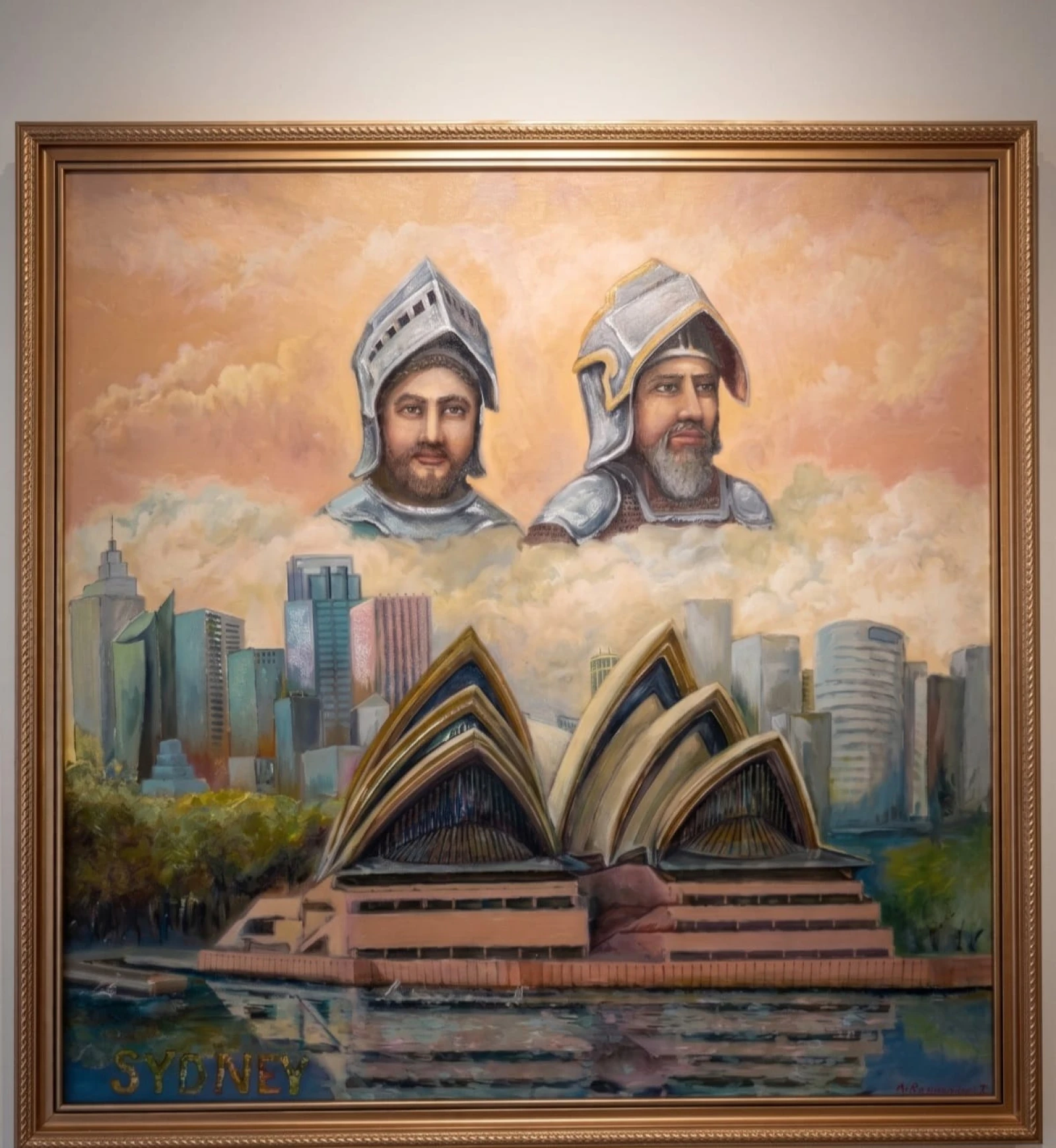 Knights Sid and Ney over Sydney by Dmitry Nikolaevich Kolesnikov. (William Diko) | Art Deluxe Paris