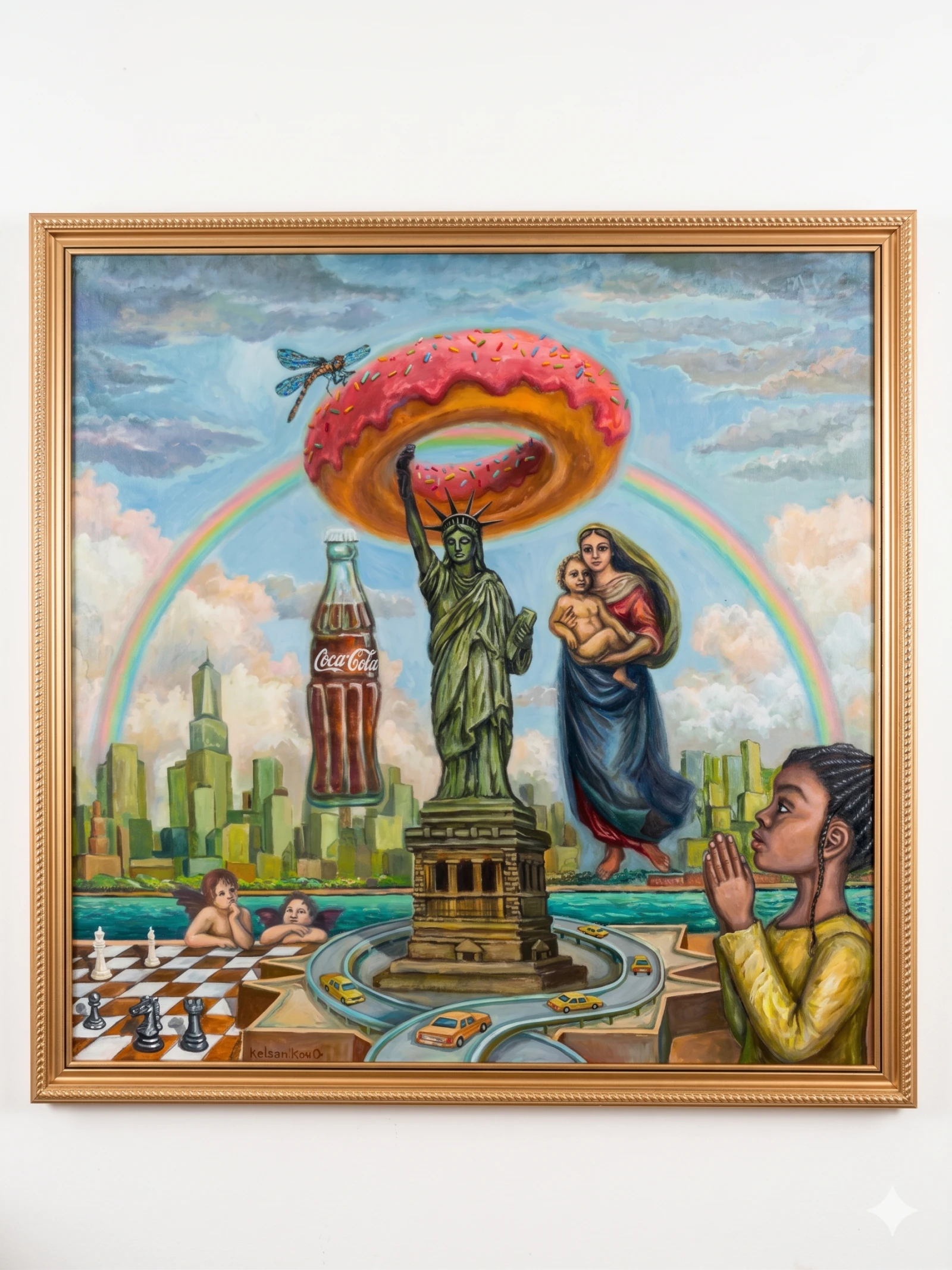 Big donut over New York by Dmitry Nikolaevich Kolesnikov. (William Diko) | Art Deluxe Paris