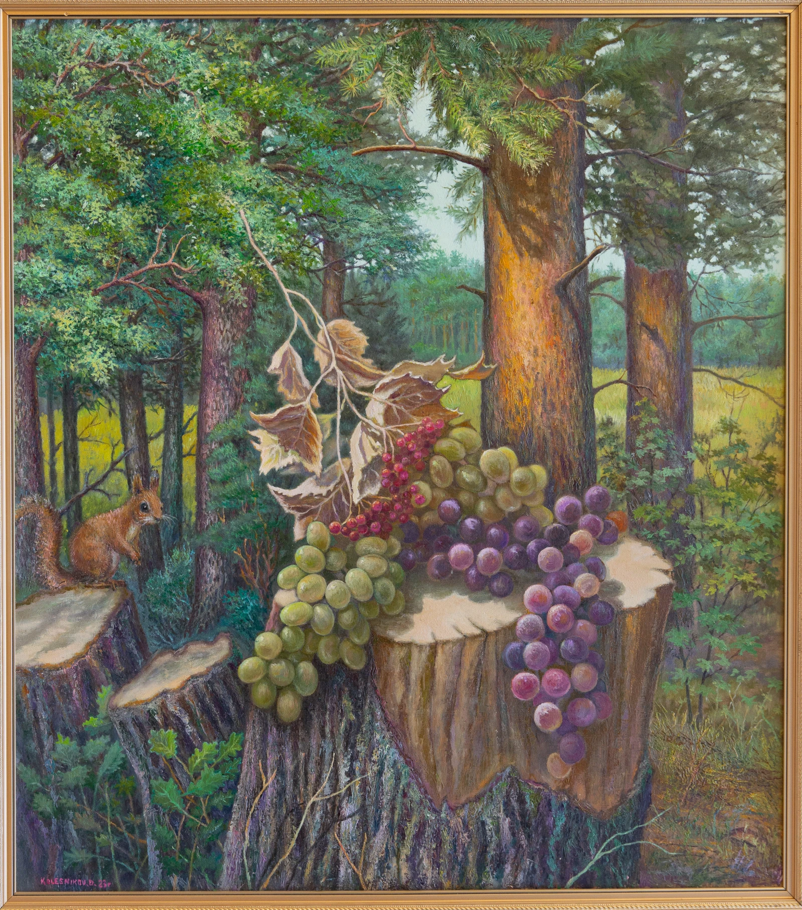 Grapes on a Stump by Dmitry Nikolaevich Kolesnikov. (William Diko) | Art Deluxe Paris