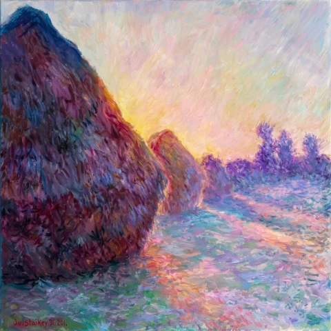 The Haystacks by Dmitry Nikolaevich Kolesnikov. (William Diko) | Art Deluxe Paris