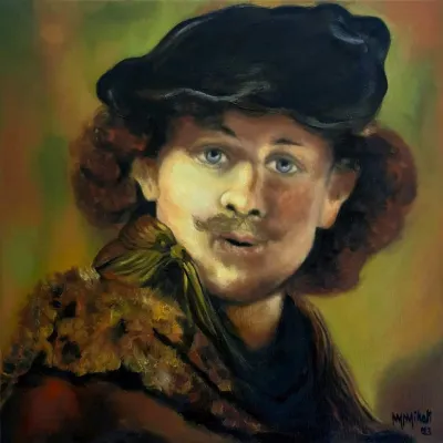 Reproduction Self Portrait with Velvet Beret by Rembrandt