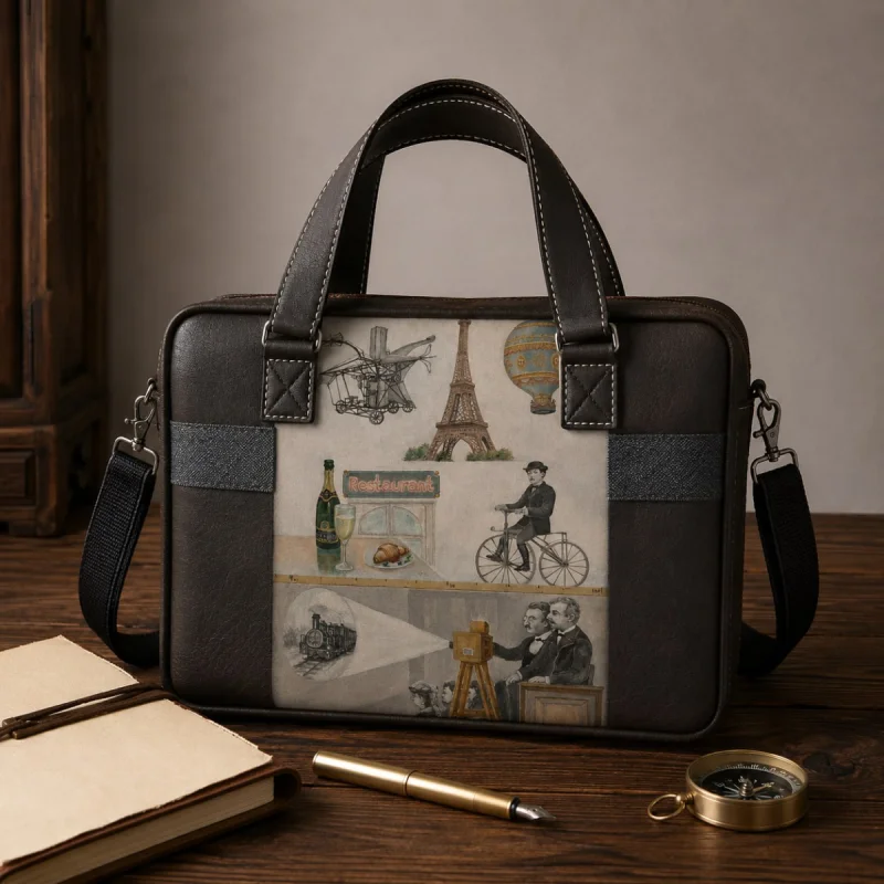 Bag for Notebook — Vintage Paris (PU Leather)